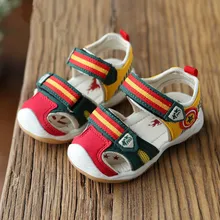 Boys Sandals With Light 2016 Summer Brand Captain Soft Led Boys Girls Shoes Kids Fashion Beach