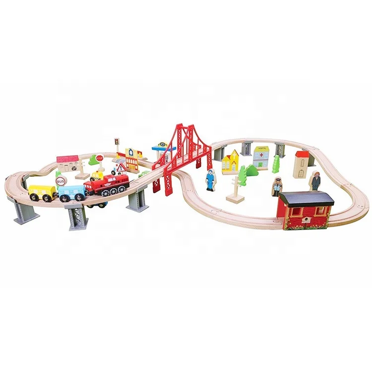 Atacado Barato 70 Pcs Ferroviária De Madeira Conjuntos De Trem De Brinquedo  Educativo Para Crianças W04c073 - Buy Toy Train Sets,Train Sets For