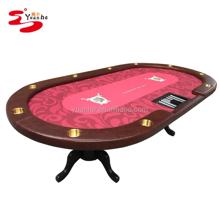 Роскошный покерный стол из массива дерева размером 94 дюйма для 10 игроков