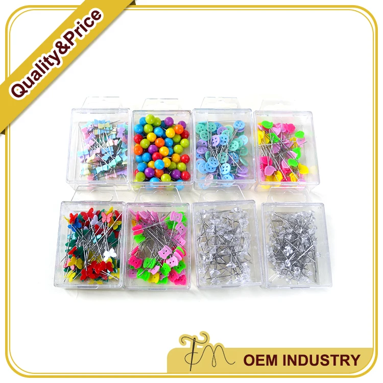 
 Assorted Colorful Pearl Ball Head Straight Pins  