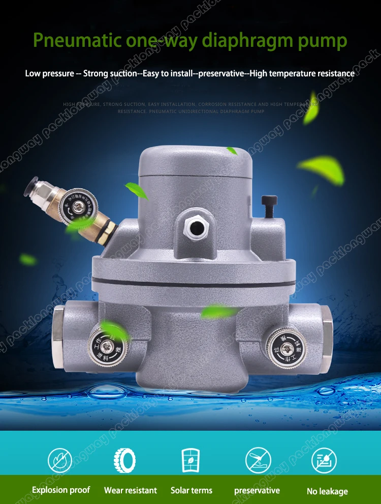 Aluminum Pneumatic Diaphragm Pump HL2002 Printing Press Ink Pump For Glue 