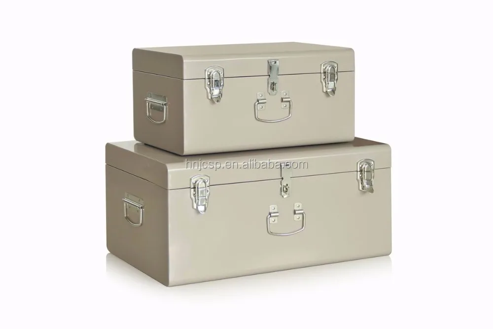 Colorful Galvanized Decorative Storage Metal Trunk Box