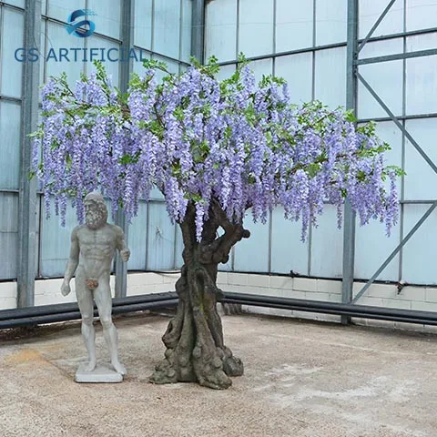 Hot Sale Cheap Large For Mall Office Wedding And Outdoor Garden Park Decorative Artificial Wisteria Flower Tree Buy Artificial Flower Artificial Tree Artificial Wisteria Product On Alibaba Com