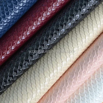 JOSTAR New Product Fish Scale Grain Embossed PU Leather Leather For Shoes