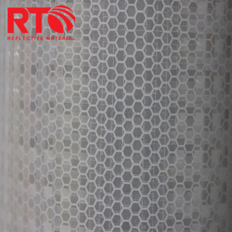 1.24m*50m Honeycomb Self Adhesive Reflective Vinyl PVC Reflecting Sheeting  Eco Solvent Printing Reflective Film factory