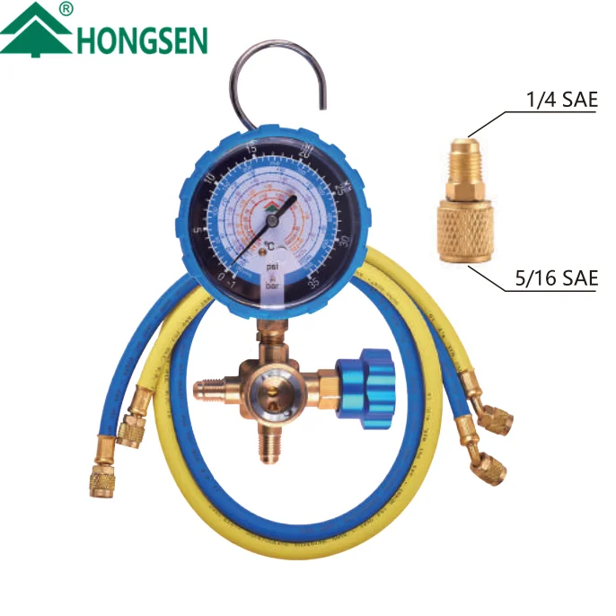 Hongsen Hs473ah/al Manifold Pressure Gauge R134a R22 R404a R407c R410a