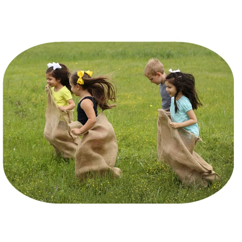 games potato sack & 3legged relay race band egg and spoon race