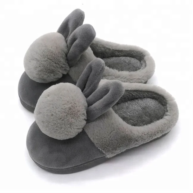 fluffy rabbit slippers