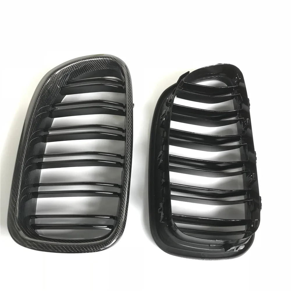 Top Quality F10 M5 Carbon Fiber+ABS  black grill front grille for BMW F10 5 SERIES 2010 UP