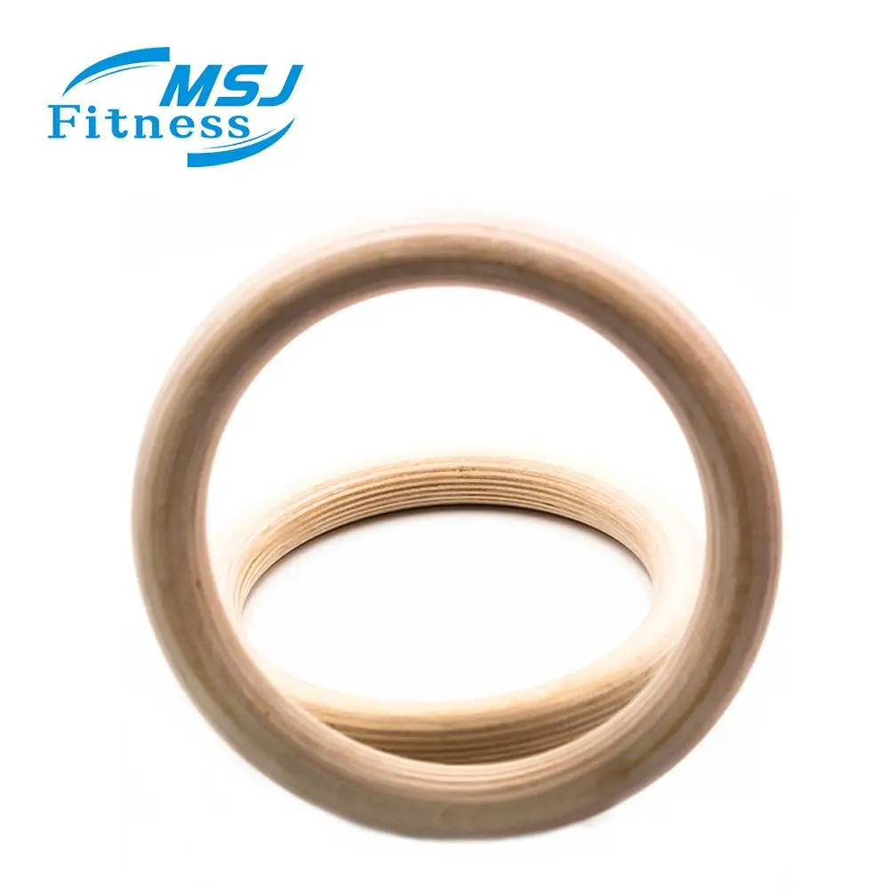 Деревянные гимнастические кольца с пронумерованными или простыми сверхпрочными регулируемыми ремешками