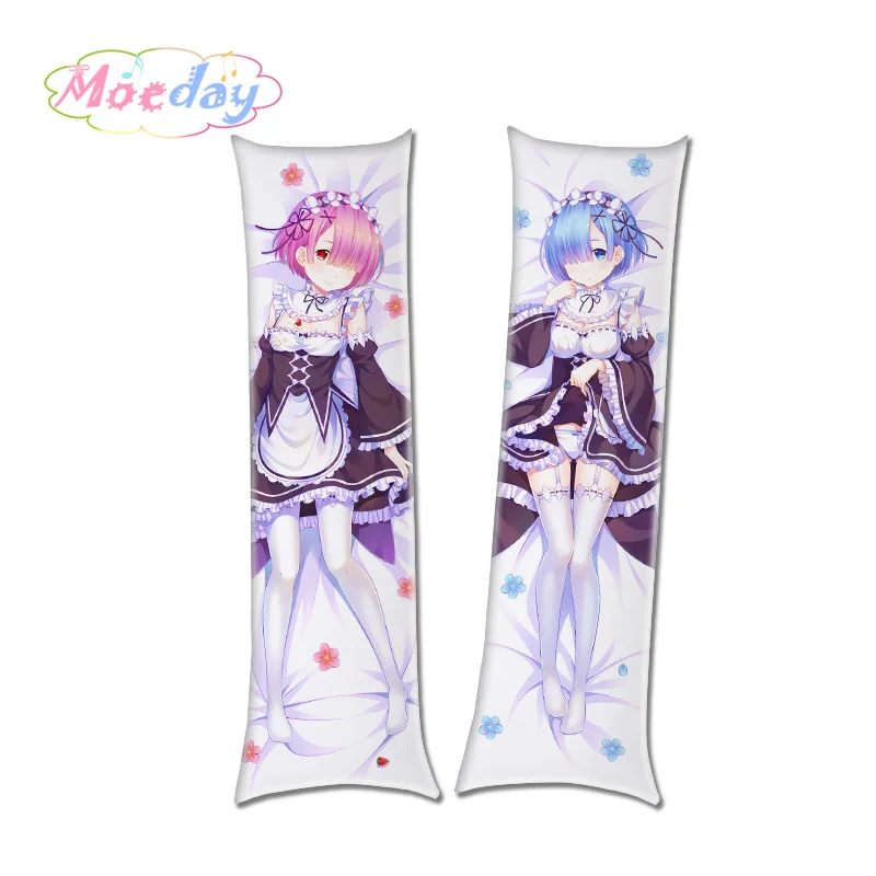 1PC Anime Dakimakura Pillow Case Re:Life in a Different World from Zero Rem Ram 