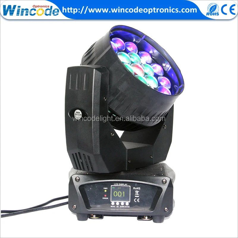 19*12W RGBW DMX512 Control LED Moving Head Light with 540° Pan Movement for Stage and Events