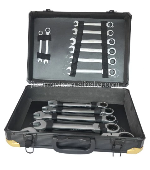 22pcs Gear Spanner Set Chrome Vanadium Steel Rachet Wrench