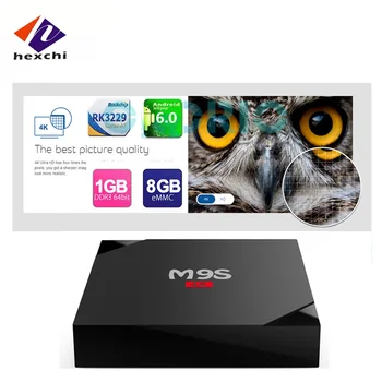 1gb ram 2gb rom android tv box M9S V5 RK3229 hot selling in U.S from hexchi patent products own unique shape OEM welcome