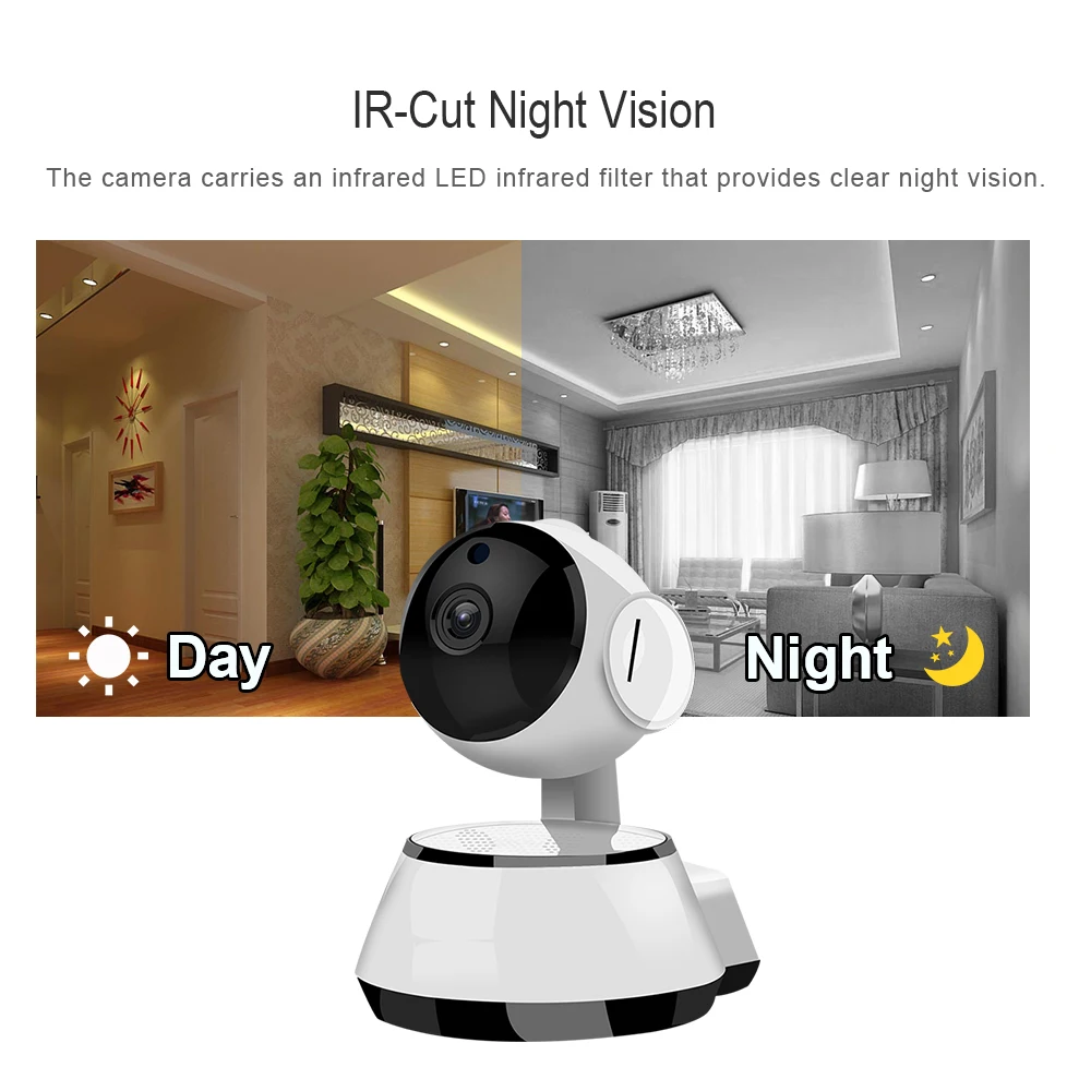 LOOSAFE Automatic Tracking Baby Monitor Camera Wireless Camera Ip Wifi 720p Night Vision Indoor Security Camera Alarm Alert
