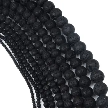 Wholesale Black Lava Stone Beads