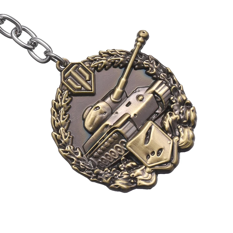 Game Jewelry World of Tanks Keychain WOT Tank Badge Key Ring Pendant Men Jewelry