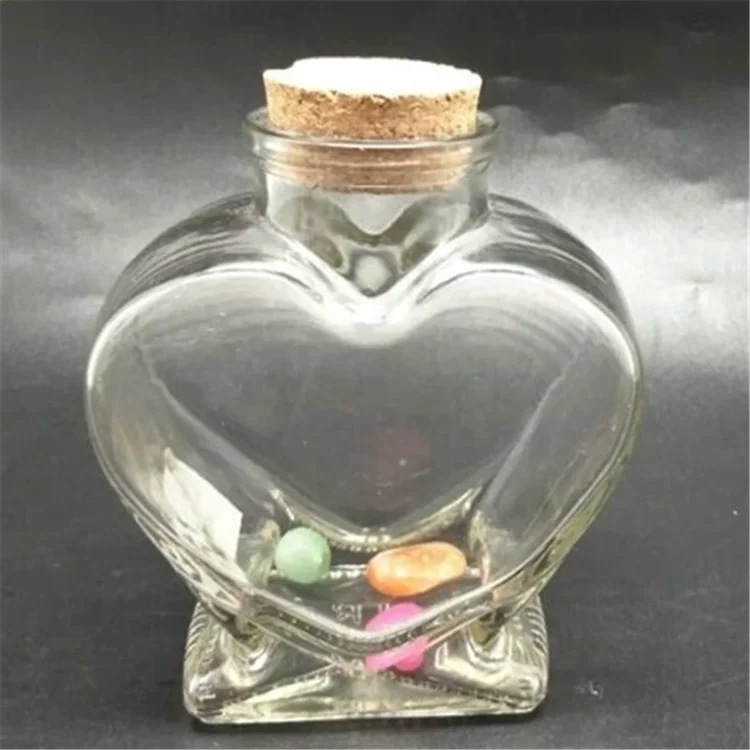 large heart shaped glass jar