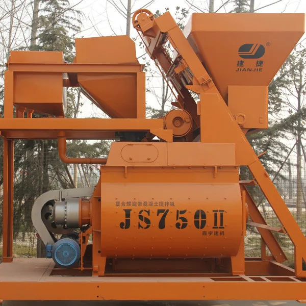 JS750 Twin Shaft Concrete Mixer Matched with Block Making Machine