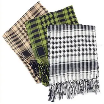 Men's Winter New Military Windproof Cotton Desert Scarf Wraps Tactical Arab Multifunction Muslim Scarves 3 Color