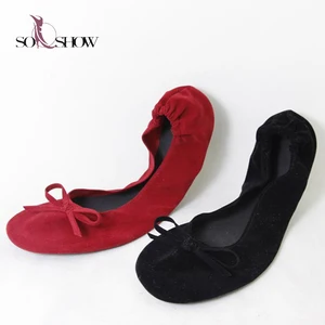 Soft EVA Cheap Women Ballet Flat Shoes Wholesale , Foldable Ballet Shoes Without Bag