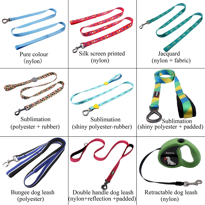 2024 Popular Custom Sublimation Print Logo Design Dog Leash Nylon Pet 