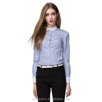 High profit margin products ladies formal blouses elegant oversized button down shirts women