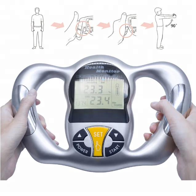 Handheld Body Fat Analyzer Calorie BMI Measurement LCD Screen Portable  Digital