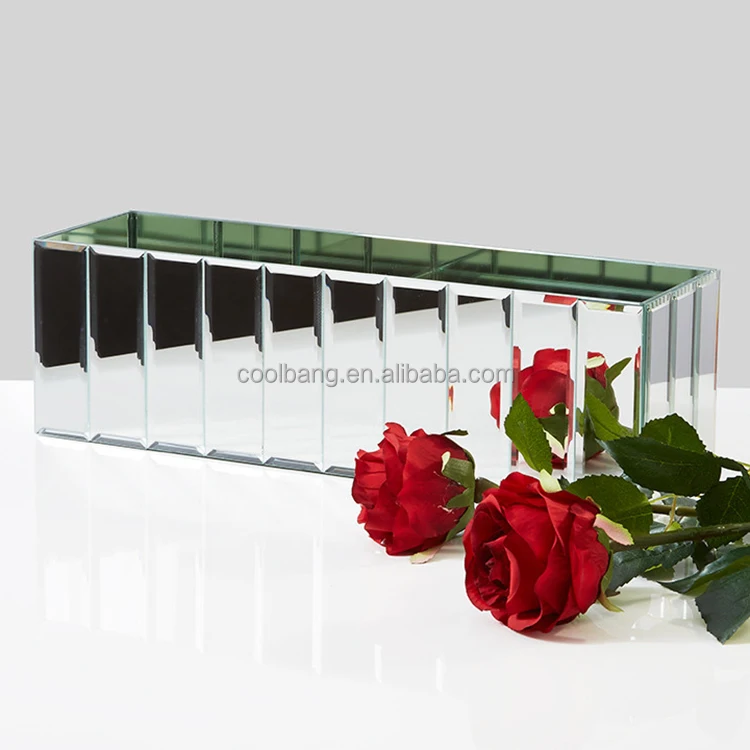 Customized Size Wedding Decorative Rectangular Mirror Long Vase