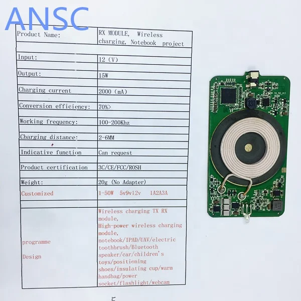 TX MODULE Wireless Charger Transmitter DIY Charging  Notebook  Project  PCBA
