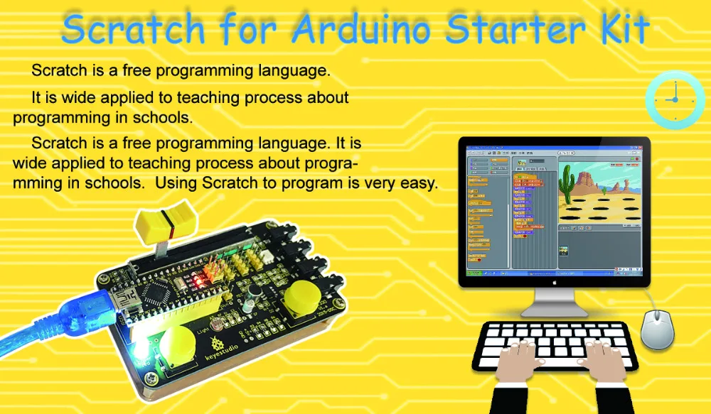 Keyestudio Scratch Kit for Arduino Education Starter with Scratch Board