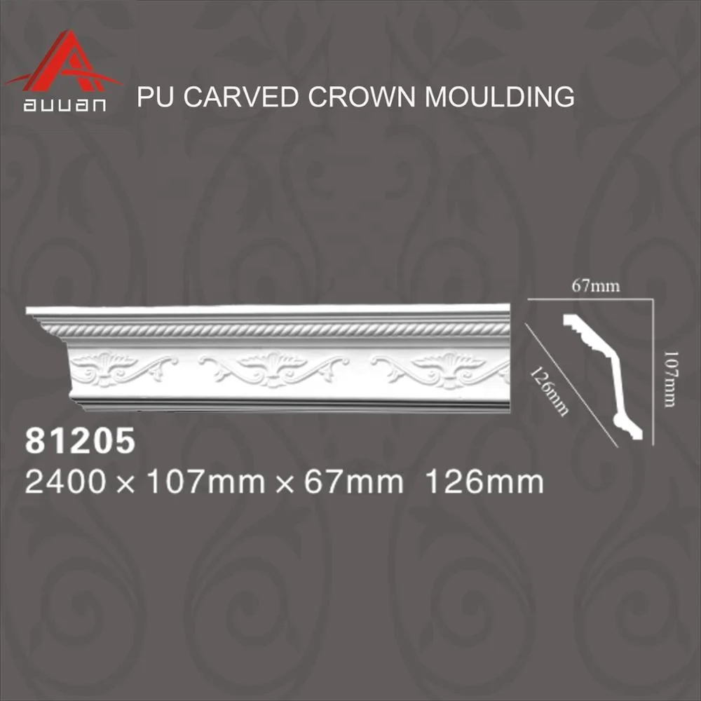 Polyurethane Pop Foam Cornices Frame Moulding False Ceiling Moulding for House Design