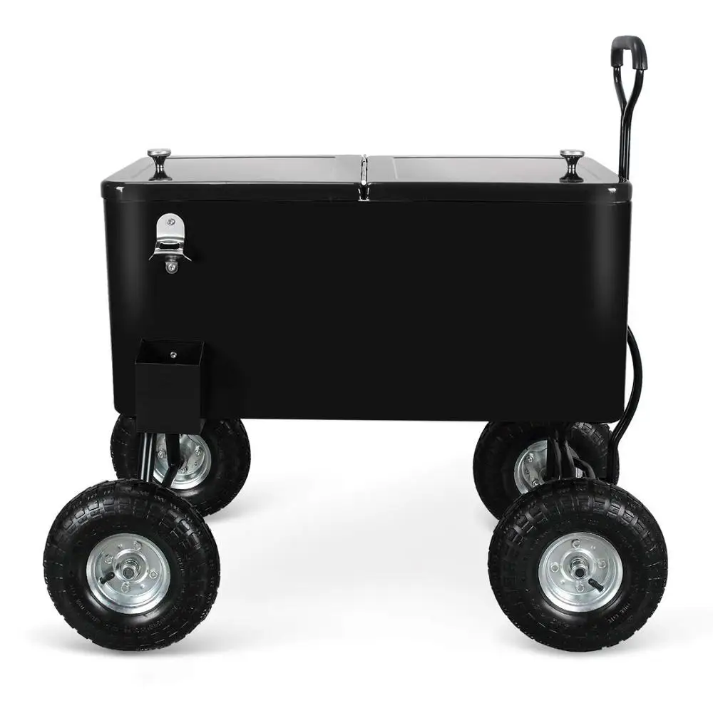 2022  New Design  Black Color Metal Garden Party Use Ice Chest Cooling Wagon