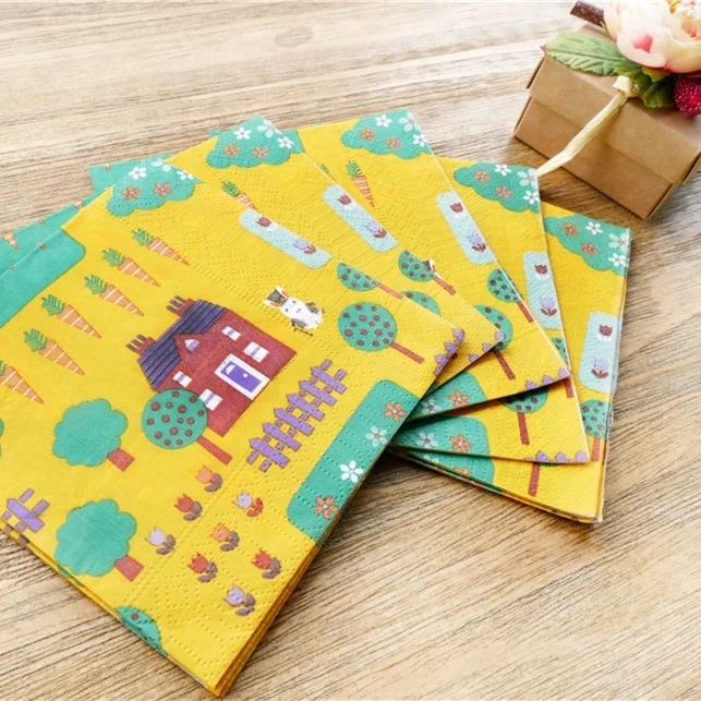 Персонализированные салфетки для вечеринок с цветным логотипом