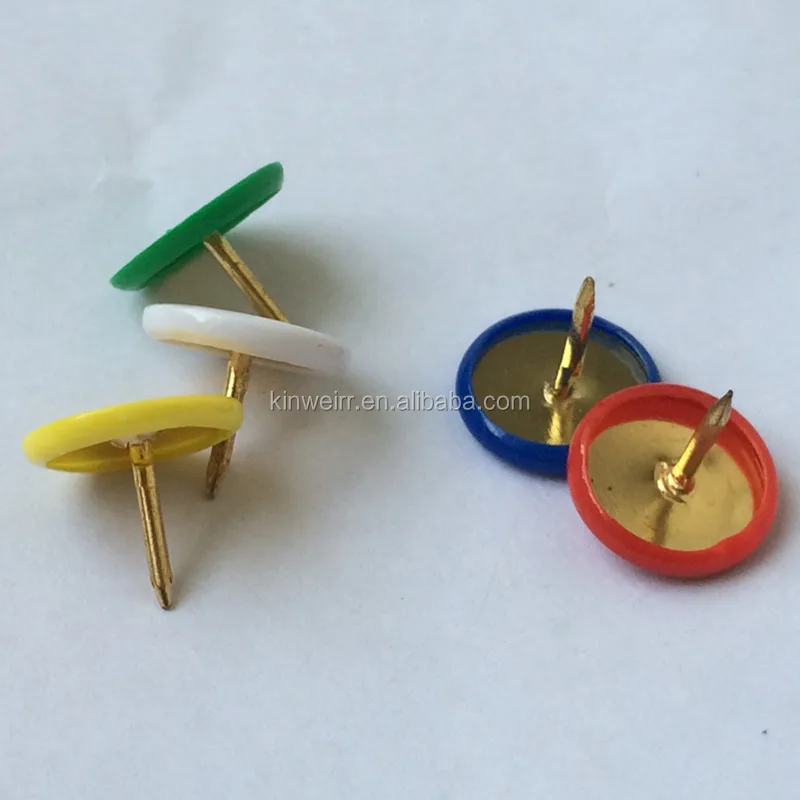 Пользовательские декоративные пластиковые покрытые оптом Цветные Плоские головки для большого пальца