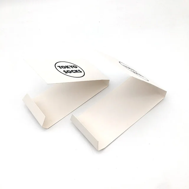 Custom Printing and size white kraft paper sleeve self adhesive seal paper sock packaging