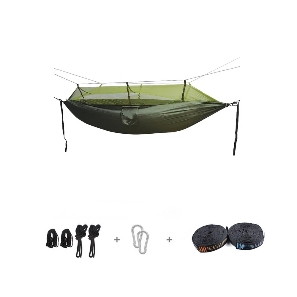 
 Сверхлегкий полиэстеровый прочный гамак для выживания с москитной сеткой  