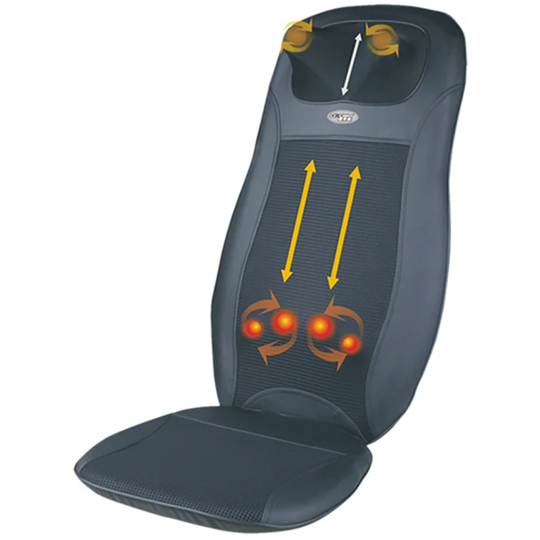 Infrared Vibrating Kneading Rolling Shiatsu Massage Cushion for Car Seat