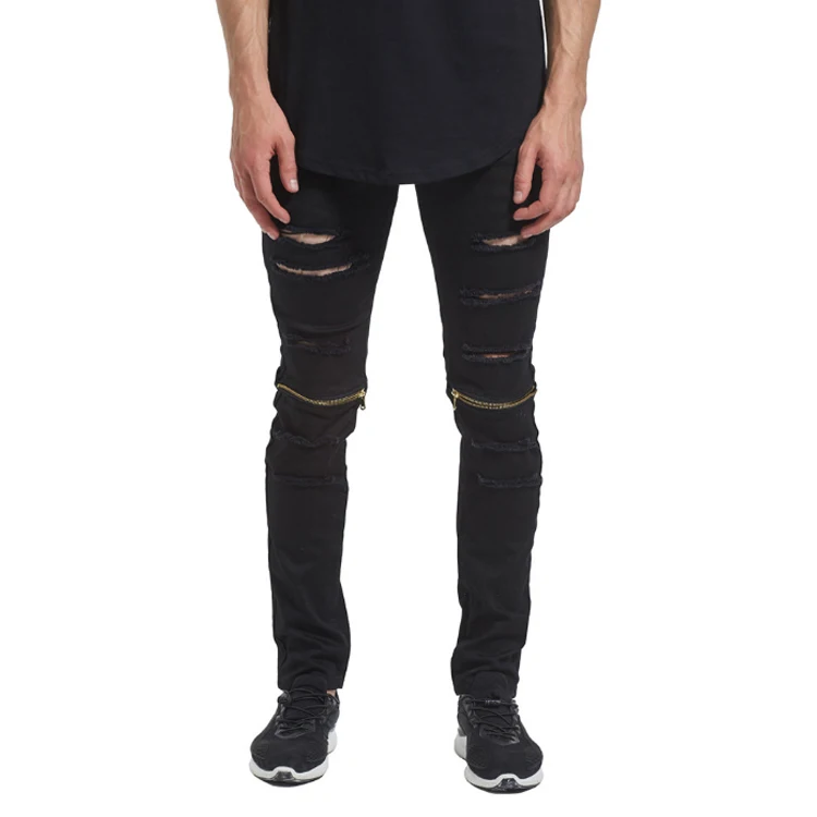 Vaqueros Blancos De Moda Para Hombre,Jeans Con Cremallera De  Decoración,Estilo Hip-hop,Para Europa Y Los Estados Unidos - Buy Los  Hombres Vaqueros Biker Ajustados Con Rotos,Denim Pantsmotorcycles Arrugas  Bermudas Pantalones,Slim Fit Rodilla Jeans