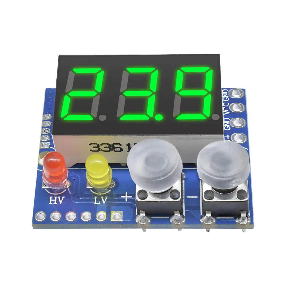 LED Display Panel Digital Voltmeter w/ Alarm Indicator 3 Way DC 0-99.9V Red 