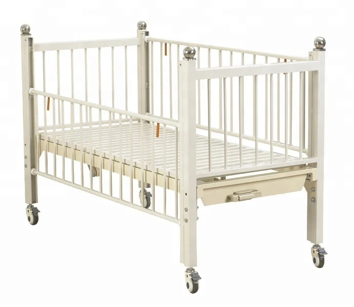 Manual Adjustable Pediatric Hospital Bed Baby Hospital Child Cot Bed