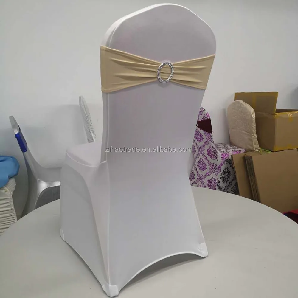 Стрейч спандекс ленты для стульев с пряжкой слайдер пояса лук для свадебной вечеринки украшения стульев оптовая продажа