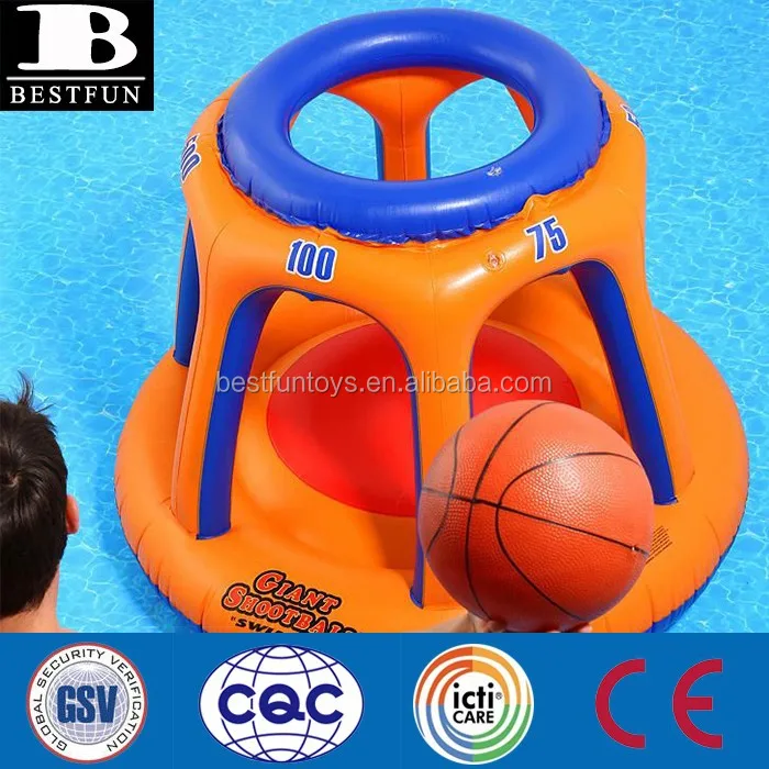 Factory Customized Durable PVC Large Shootball Inflatable Pool Toy Plastic Floating Game Big Pool Toys