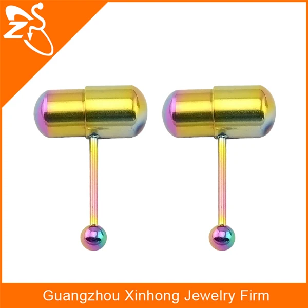 Free Sample Tongue Rings - Stylish Stainless Steel Piercing Jewelry,  Vibrating Options Available for Men and Women