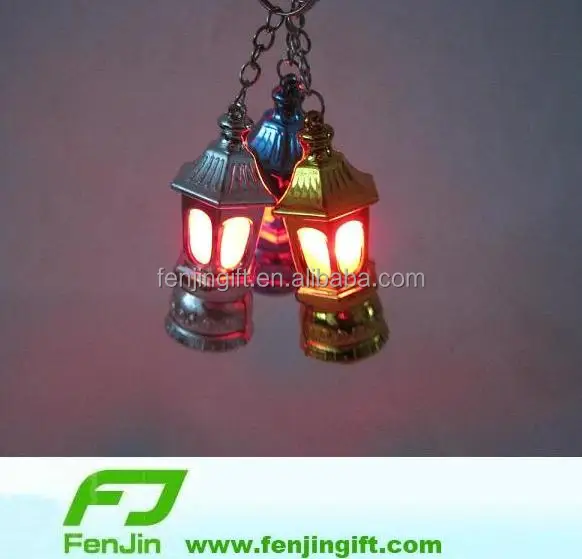 Promotion Giveaway Mini Led Ramadan Lantern Keychain for Kids