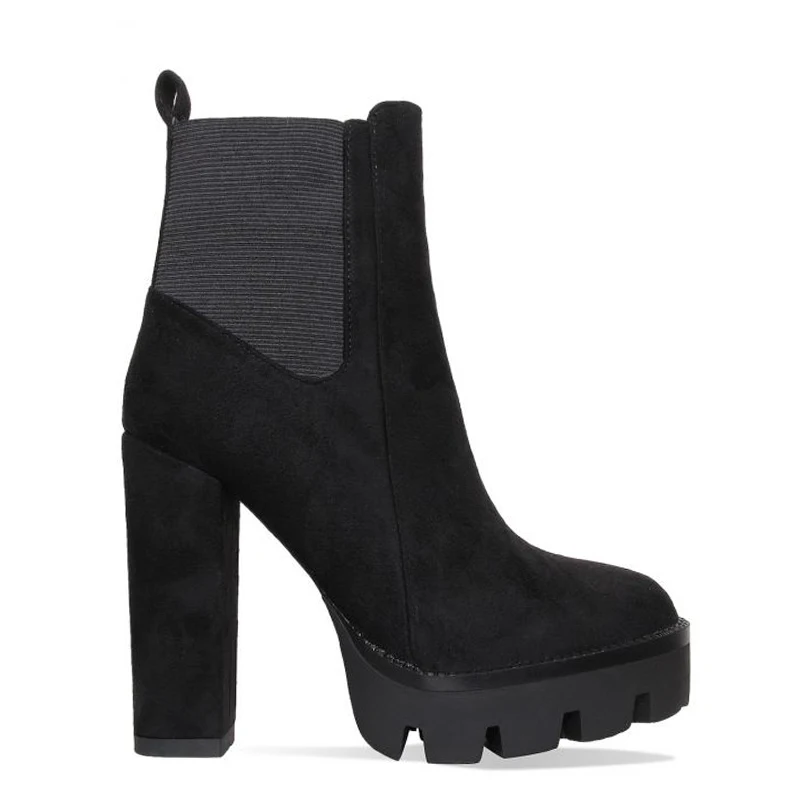 
 WETKISS/Новые дешевые женские ботильоны для зрелых женщин женские высокие сапоги; Женские модные ботинки «Челси» на толстой подошве на высоком каблуке; Женская обувь; Оптовая продажа  