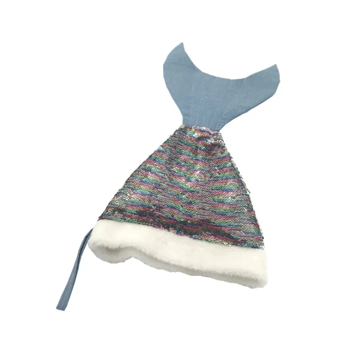 mermaid tail santa hat