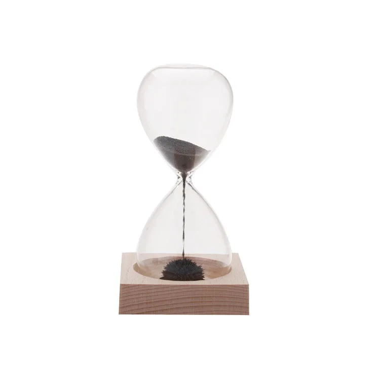 Magnetic Hourglass Timer Home Sand Clock Desk Decor Glass Desktop Decoration