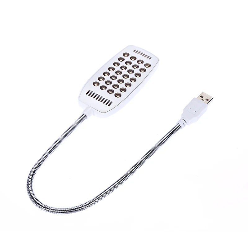 USB LED Book Light 28 LEDs Reading Desk Lamp Ultra Bright Flexible 4 Colors for Laptop Notebook Computer