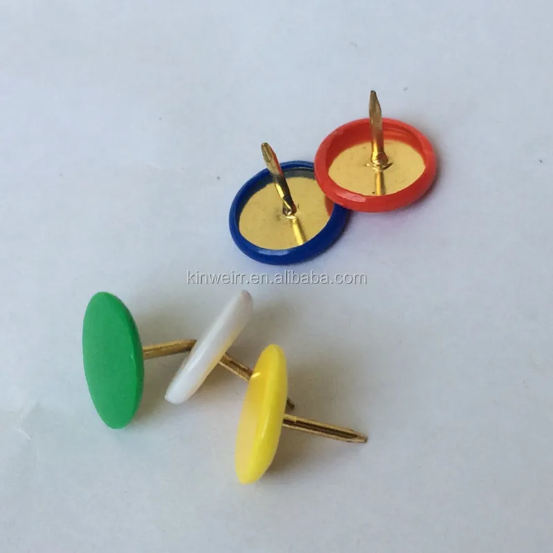 Пользовательские декоративные пластиковые покрытые оптом Цветные Плоские головки для большого пальца
